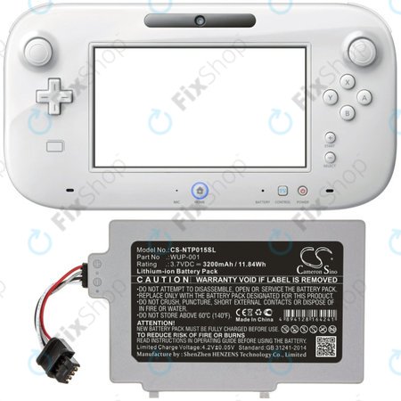 Baterija za Nintendo Wii U GamePad, 3200mAh, Li-Ion, 3.7V, WUP-001, HQ