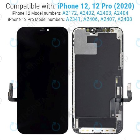 Apple iPhone 12, 12 Pro - LCD zaslon + steklo na dotik + okvir Trd OLED FixPremium