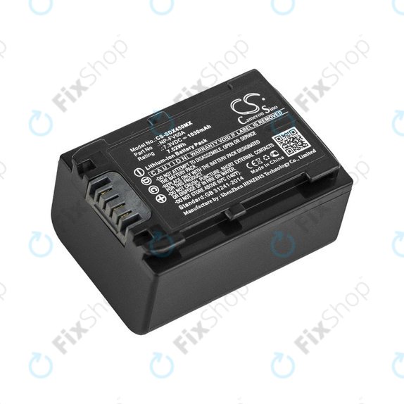 Baterija za Sony FDR-AX33, 40, 45, 53, 60, 700, P33, HDR-CX450, 625, 1030mAh, Li-Ion, 7.3V, NP-FV50A, HQ