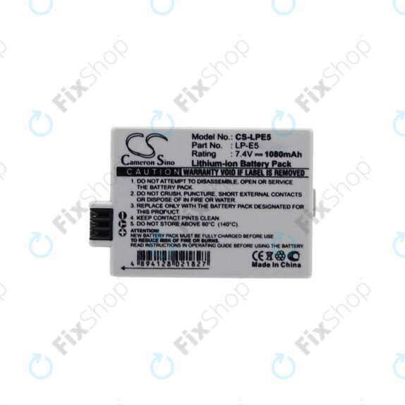 Canon EOS 450D, 500D, 1000D, Kiss F, Kiss X2, Kiss X3, Rebel T1i, XS, XSi - Baterija LP-E5 Li-Ion 1080mAh HQ