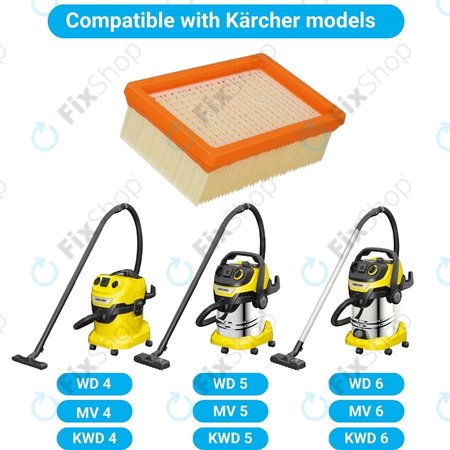 Kärcher WD-series, MV-series, KWD-series - ploščati filter za prah