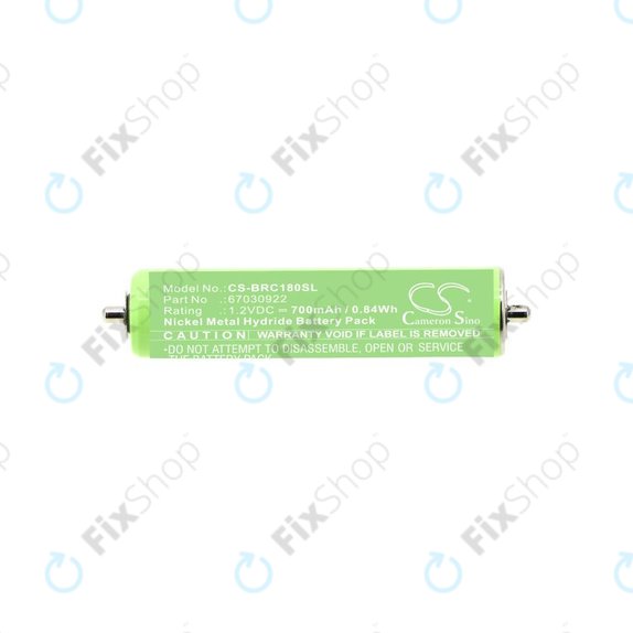 Baterija za Braun 1000, 180, 2000, 3000, 4735, 5411, Cruzer1, Cruzer Z20, 700mAh, Ni-MH, 1.2V, 67030922, HQ
