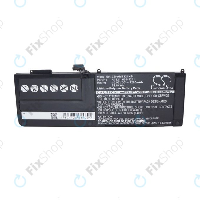 Apple MacBook Pro 15" A1286 (Mid 2009 - Mid 2010) - Baterija A1321 7200mAh HQ