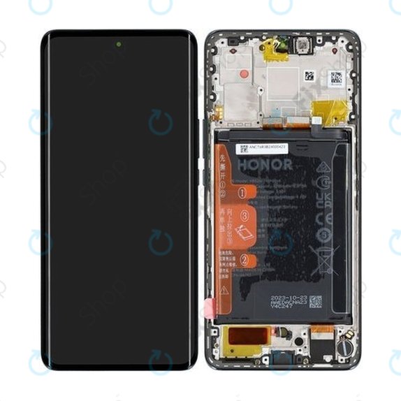 Honor Magic6 Lite - LCD zaslon + steklo na dotik + okvir + baterija (Black) - 0235AHHP, 0235AHHU Genuine Service Pack