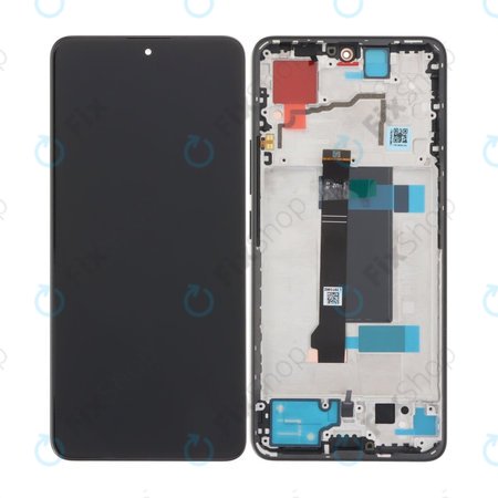 Xiaomi Redmi Note 13 Pro 5G 2312DRA50C - LCD zaslon + steklo na dotik + okvir (Midnight Black) TFT
