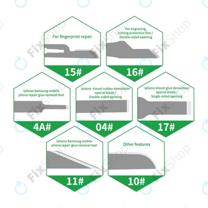 Relife RL-101B - Rezila z ročajem za odstranjevanje lepila 8v1