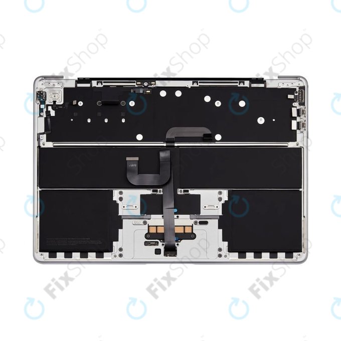 Zgornji okvir tipkovnice za MacBook Air 13", A3113 (2024), US tipkovnico in baterijo, Silver, 661-40228, Genuine Apple