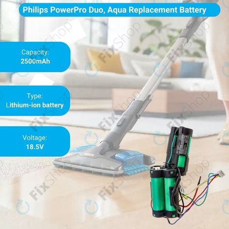 Philips PowerPro Duo, PowerPro Aqua - Baterija 5ICR19/65 Li-Ion 18.5V 2500mAh HQ
