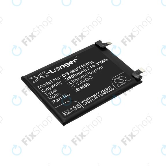 Baterija za Xiaomi 11T Pro, 2500mAh, Li-Pol, 7.74 V, BM58, HQ