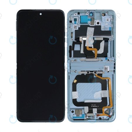 Motorola Razr 40 Ultra - LCD zaslon + steklo na dotik + okvir (Glacier Blue) - 5D68C22597 Genuine Service Pack
