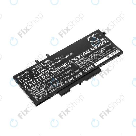 Baterija za Dell Latitude 5501, Latitude 5401, Latitude 14 5410, Latitude 15 5511, 4150mAh, Li-Ion, 15.2V, 3HWPP, HQ