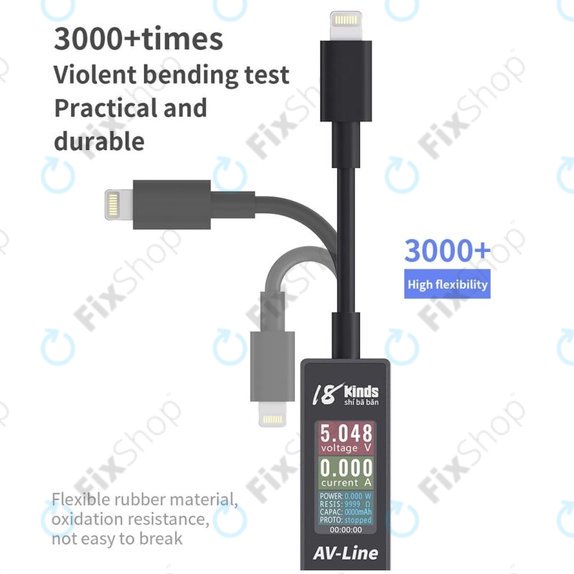 AV-Line - polnilni kabel za pametno zaznavanje (Lightning - USB-A)