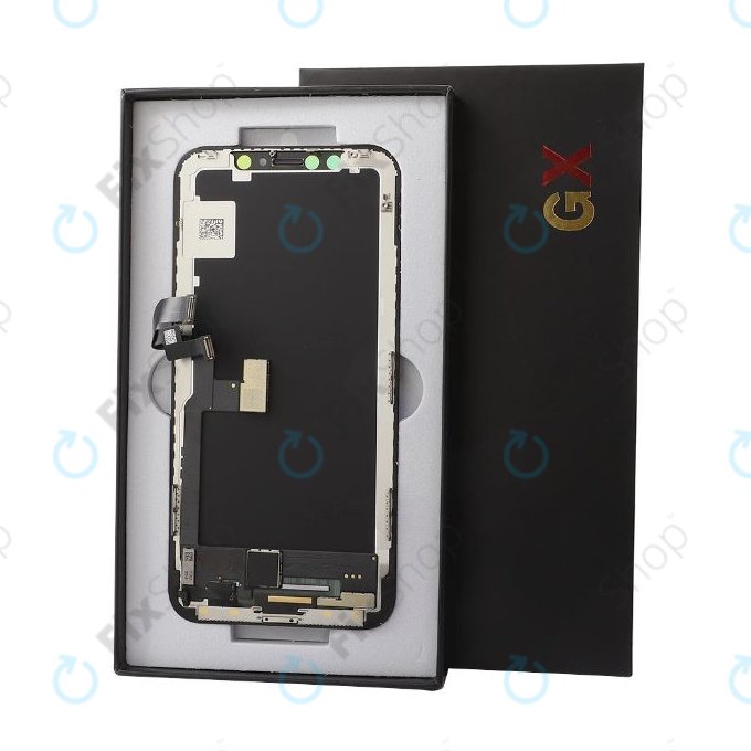 Zaslon Hard OLED za iPhone XS Max, Steklo na dotik z okvirjem, FixPremium