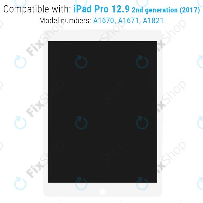 Apple iPad Pro 12.9 (2nd Gen 2017) - LCD zaslon + steklo na dotik + IC modul (White) Refurbished