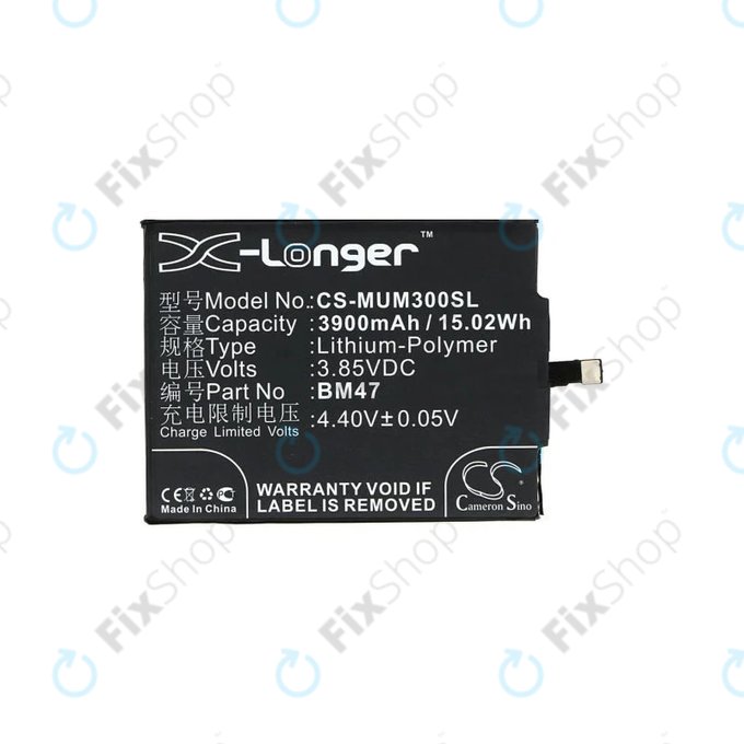 Xiaomi Redmi 3, 3S, 3 Pro, 4X - Baterija BM47 3900mAh HQ