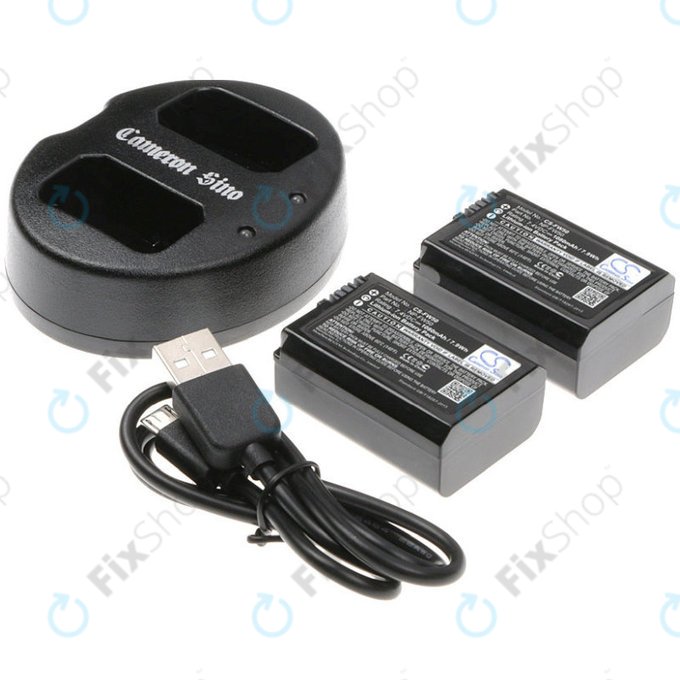 2 bateriji s polnilnikom zaSony NEX-5, Alpha 7, NEX-7, 1030mAh, Li-Ion, 7.4V, NP-FW50, HQ