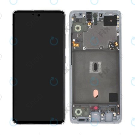 Samsung Galaxy A51 5G A516B - LCD zaslon + steklo na dotik + okvir (Prism Cube White) - GH82-23100B, GH82-23124B Genuine Service Pack