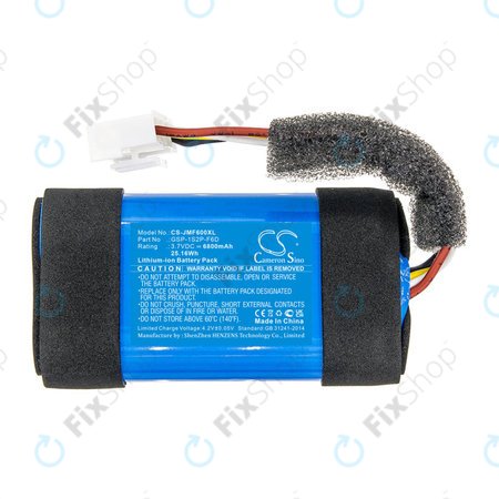 Baterija za JBL Flip 6, 6800mAh, Li-Ion, 3.7V, GSP-1S2P-F6D, HQ
