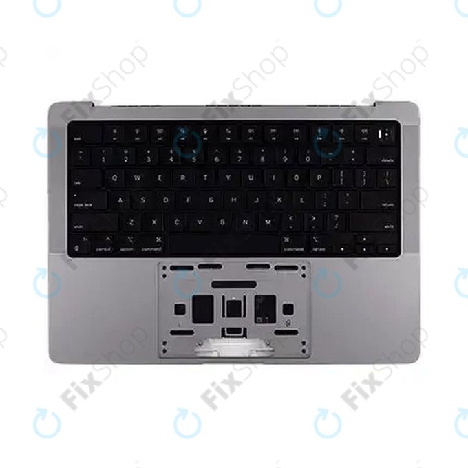 Zgornji okvir tipkovnice za MacBook Pro 14", A2918 (2023), US tipkovnico in baterijo, Space Black, 661-37958, Genuine Apple