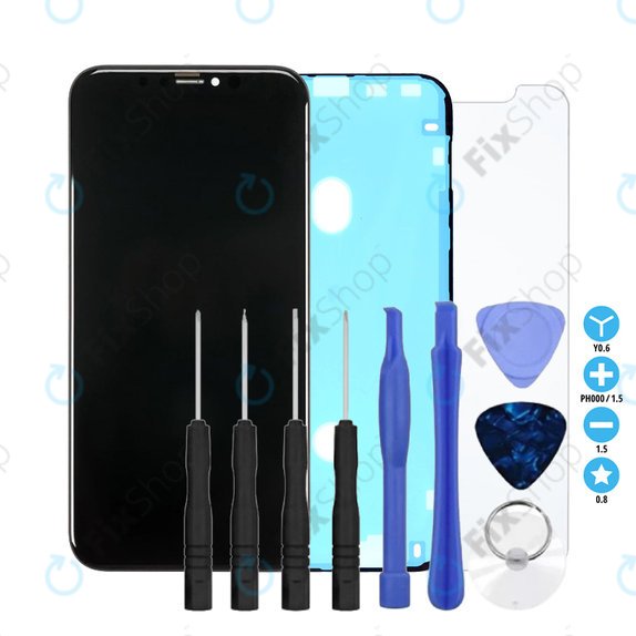 Apple iPhone XR - LCD zaslon + steklo na dotik + okvir In-Cell FixPremium + Lepilo za LCD + Kaljeno steklo + Set orodij - Multipack