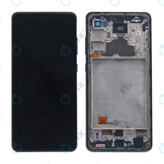Samsung Galaxy A72 A725F, A726B - LCD zaslon + steklo na dotik + okvir (Awesome Black) TFT