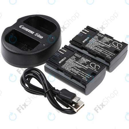 2 bateriji s polnilnikom zaCanon EOS 5D Mark II, EOS 7D, 2000mAh, Li-Ion, 7.4V, LP-E6, HQ