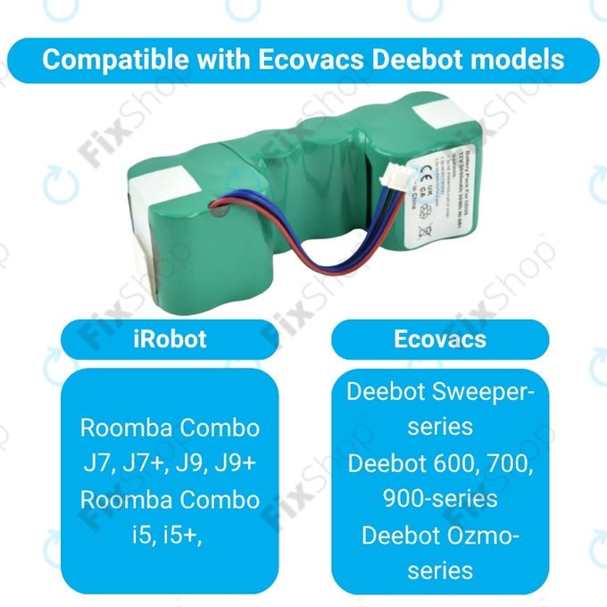 Ecovacs Sweeper-series, Deebot Ozmo-series - Baterija DM88 Ni-MH 12.0V 3000mAh