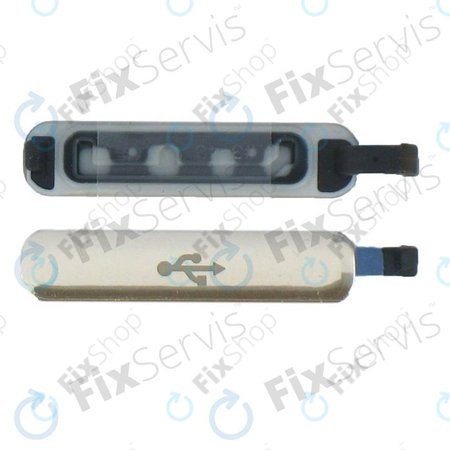 Samsung Galaxy S5 G900F - Pokrov priključka za polnjenje USB (Silver) - GH98-32941A Genuine Service Pack