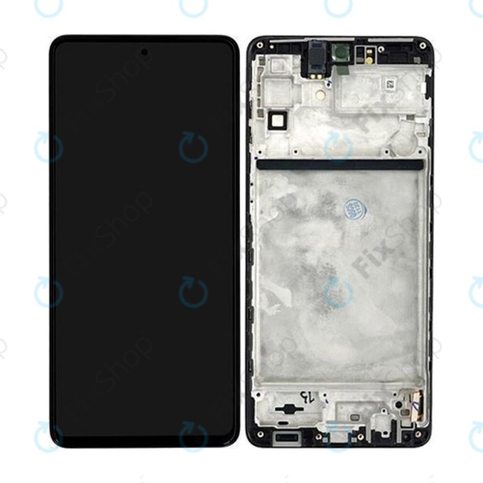 Samsung Galaxy M53 5G M536B - LCD zaslon + steklo na dotik + okvir (Black) TFT