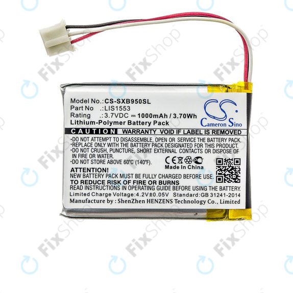 Baterija za Sony Mdr-Xb950n1, Srs-Ws1, 1000mAh, Li-Pol, 3.7V, LIS1553, HQ