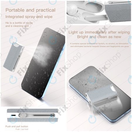 Večnamensko orodje za čiščenje telefonov in slušalk 5 v 1