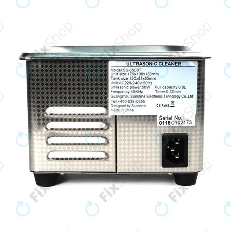 Sunshine SS-6508T - Ultrazvočni čistilec - 0.8L
