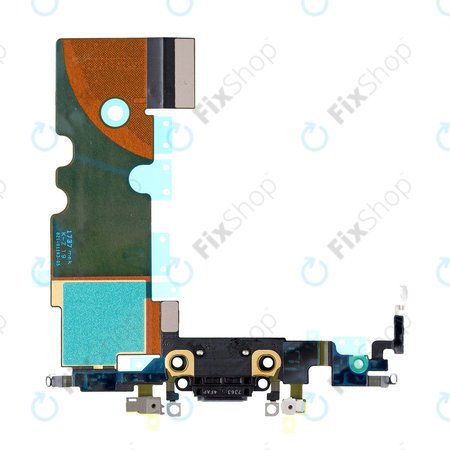 Apple iPhone 8 - Konektor za polnjenje + Flex kabel (Black)