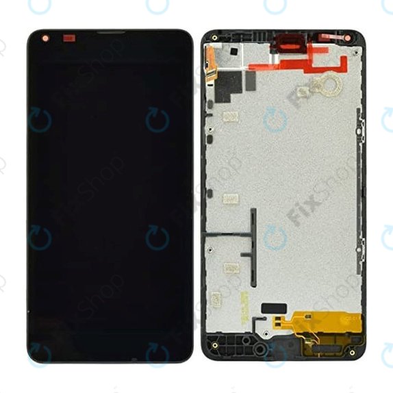 Microsoft Lumia 640 - LCD zaslon + steklo na dotik + okvir (Black) TFT