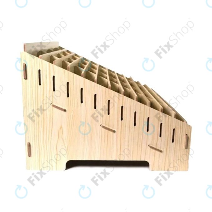 Univerzalno leseno stojalo / organizator za telefone s 48 predali
