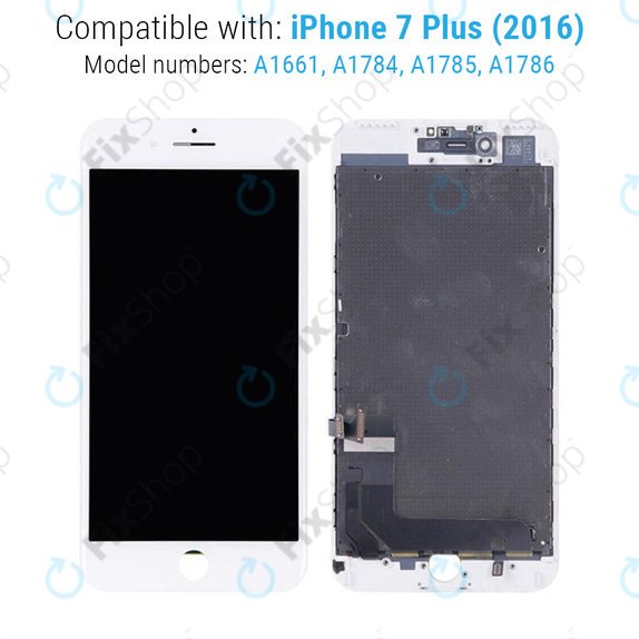 Apple iPhone 7 Plus - LCD zaslon + steklo na dotik + okvir (White) TFT
