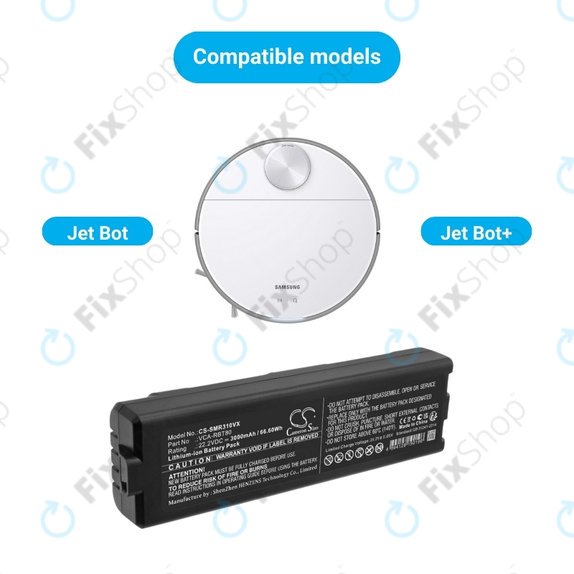 Samsung Jet Bot, Jet Bot+ - Baterija VCA-RBT80 Li-Ion 22.2V 3000mAh HQ