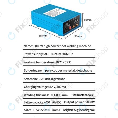 Docreate HPSW 5000W - Mini baterijski varilec (4000mAh)