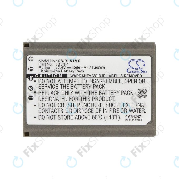 Baterija za Olympus E-M5, 1050mAh, Li-Ion, 7.6V, BLN-1, HQ