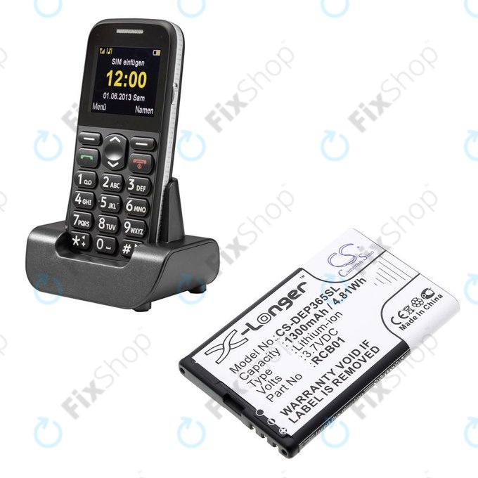 Baterija za Doro Primo 365, 1300mAh, Li-Ion, 3.7V, RCB01, HQ