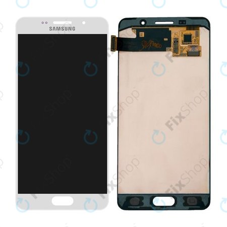 Samsung Galaxy A5 A510F (2016) - LCD zaslon + steklo na dotik (White) - GH97-18250A Genuine Service Pack