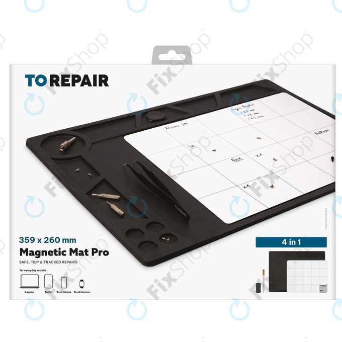 SBS – Magnetna podloga Pro za vijake in majhne dele 4v1, črna