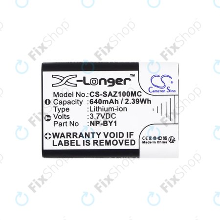 Baterija za Sony HDR-AZ1, 640mAh, Li-Ion, 3.7V, NP-BY1, HQ
