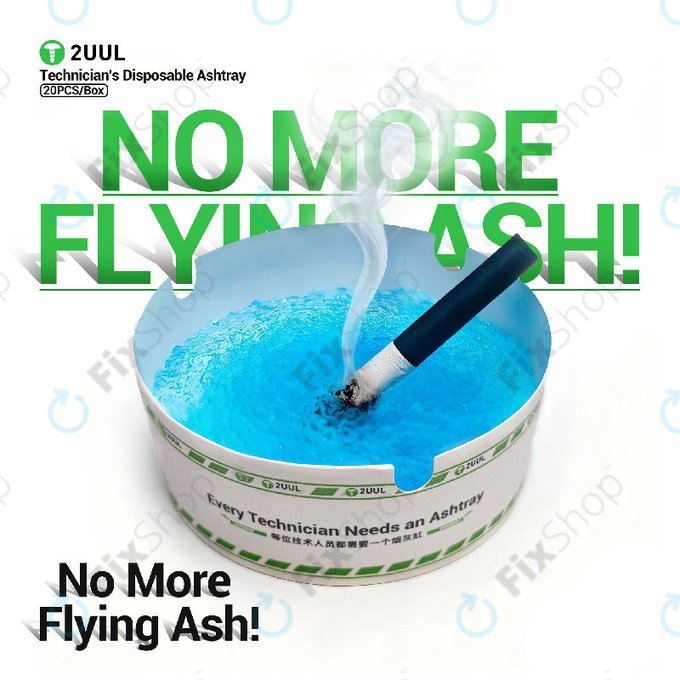 Enkratni pepelnik za tehnike, 2UUL AS01, 20 kos/škatla