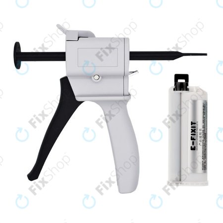 E-Fixit F14167 - AEF strukturno lepilo za zadnja stekla, leče in okvirje LCD + pištola za lepilo