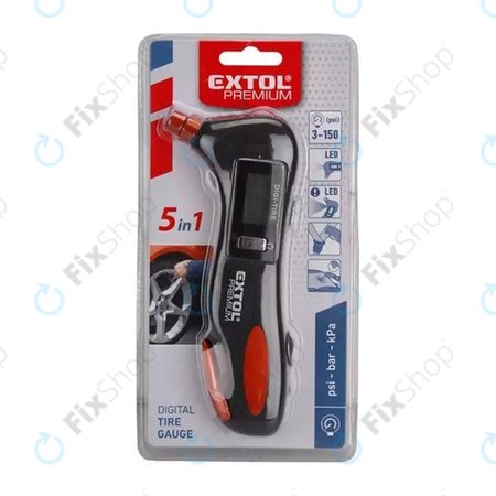 Extol Premium 8863050 Emergency - Merilnik tlaka v pnevmatikah 5 v 1