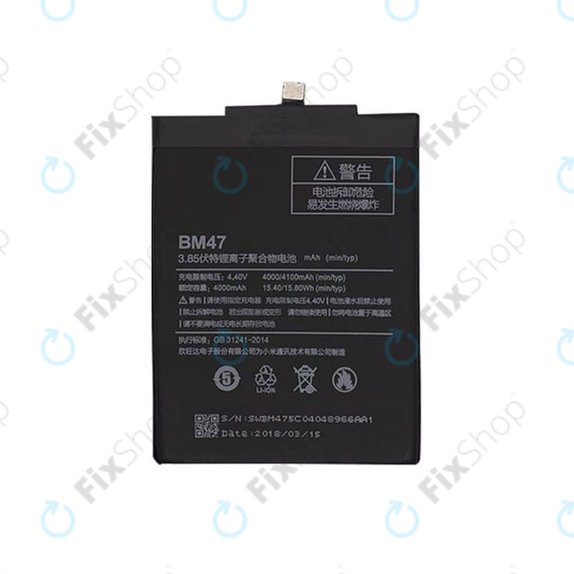 Xiaomi Redmi 3, 3S, 3 Pro, 4X - Baterija BM47 4100mAh