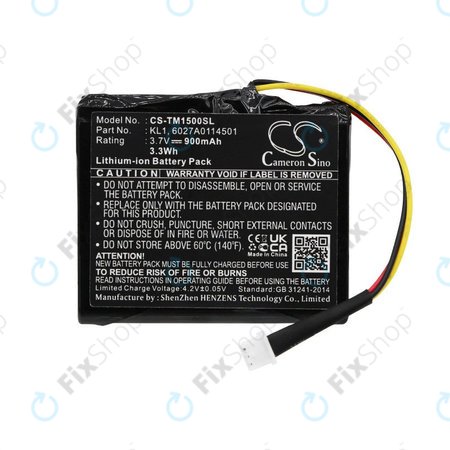 Baterija za TomTom Via 1405, 900mAh, Li-Ion, 3.7V, 6027A0114501, HQ
