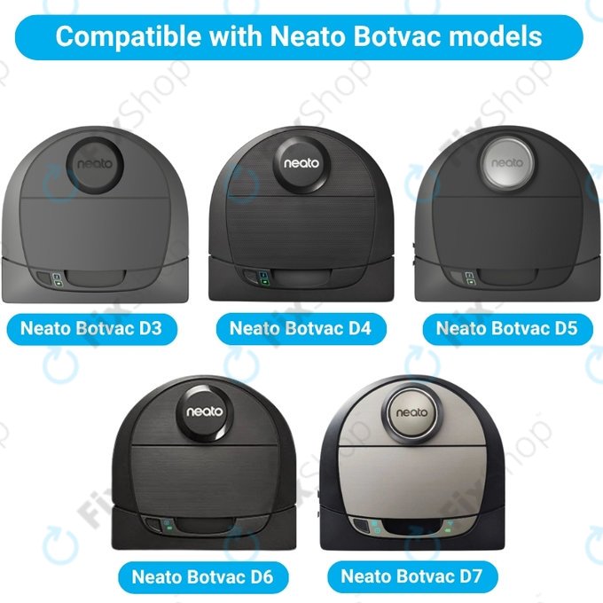 Komplet nadomestnih delov za Neato Botvac D3, D4, D5, D6, D7 (2x Glavna krtača, 4x Filter, 4x Stranska krtača)