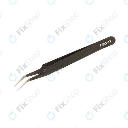 Vetus ESD-17 - Antistatična kovinska pinceta z upognjeno konico (115mm)